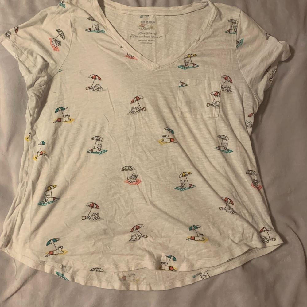 Torrid white Corgi super soft tee